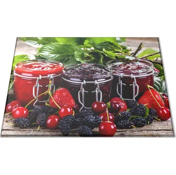 Kuchyňské prkénko Glasdekor Skleněné prkénko ovoce a džem ve skle Prkénko: 30x20cm