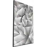 Glasdekor Nástěnné hodiny 30x60cm sytě šedý geometrický tvar Materiál: kalené sklo