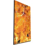 Glasdekor Nástěnné hodiny 30x60cm plameny ohně Materiál: plexi