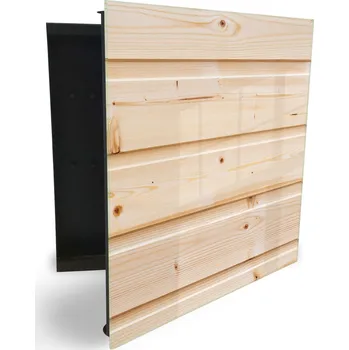 Skříňka na klíč Glasdekor skříňka na klíče - obklad borovicová prkna Otevírání: Levé, Barva skříňky: Bílá