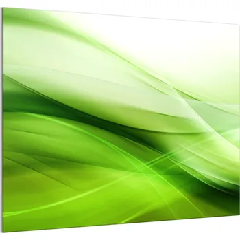 Tapeta Glasdekor Sklo do kuchyně abstraktní sytě zelená vlna Rozměry skla do kuchyně: 70 x 90 cm