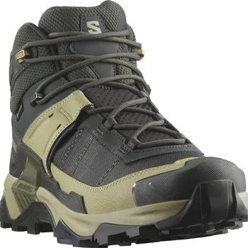 Pánská treková obuv Salomon X Ultra 5 MID GTX M L47754300 - peat/gray green/blue nights 48