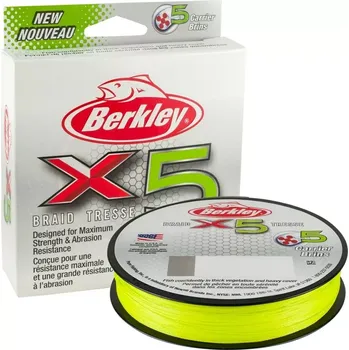 Šňůra Berkley X5 300m Flamegreen VÝPRODEJ - 0,35mm 36,3kg