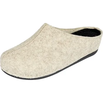 Dámské pantofle BUXA Dámské pantofle z vlněné plsti na klínku BZ250 béžová Velikost: 35