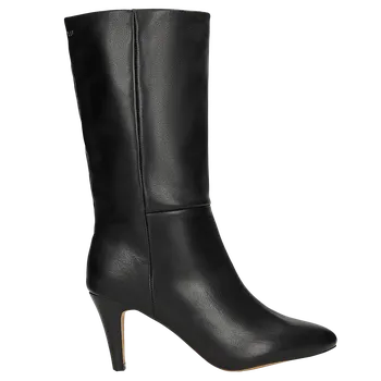 Dámské polobotky Černé Kožené Kotníkové Boty Na Podpatku Wojas 5532851 36