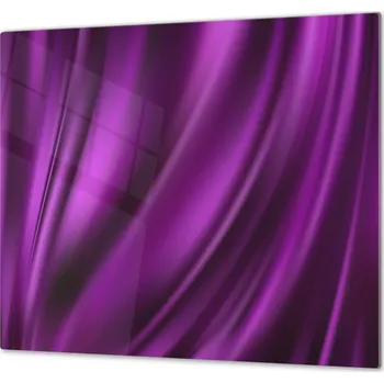 Glasdekor Ochranná deska fialová tkanina satén Rozměr V/Š: 60x70 cm, Lepení na zeď: S lepením na zeď