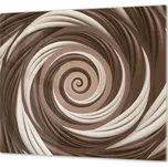 Glasdekor Ochranná deska abstrakt čokoládová spirála Rozměr V/Š: 2x 52x30 cm, Lepení na zeď: S lepením na zeď