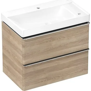 Koupelnový nábytek Skříňka s umyvadlem Hansgrohe Xelu Q 80x69,5x48 cm přírodní dub 54382000