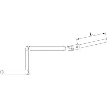 Okno MACO RUSTICO ovládací klika BLR s křížovým kloubem, 160mm, černá (23688)