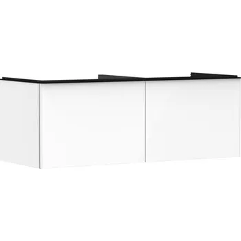 Koupelnový nábytek Skříňka pod umyvadlo pod desku Hansgrohe Xelu Q 136x49,5x55 cm bílá lesklá 54066670