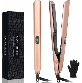 Žehlička na vlasy PROSTOWNICA CERAMINCZA DO WŁOSÓW LCD SWORCHI RŮŽOVÉ ZLATO