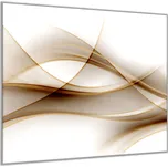 Glasdekor Ochranný skleněný panel abstrakt hnědo béžová vlna Rozměr V/Š: 50 x 125 cm
