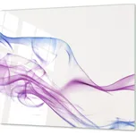 Glasdekor Ochranná deska abstrakt modro fialová vlna Rozměr V/Š: 40x40 cm, Lepení na zeď: Bez lepení na zeď