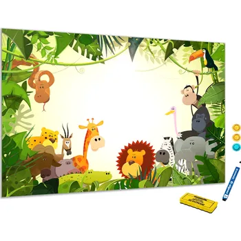 Glasdekor Metalová magnetická tabule - ZOO zvířata Rozměr V/Š: 40 x 60 cm