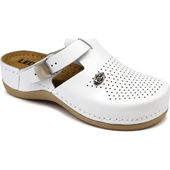 Zdravotnický oděv Leon - 900 - Dámská pracovní celokožená zdravotní obuv - Bílá - 36