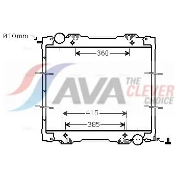 Chladič motoru Chladič, chlazení motoru AVA 10045009