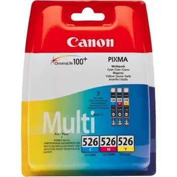 Tiskárna Canon CARTRIDGE CLI-526 C/M/Y Multi pack pro PIXMA MG5150, IP4x50, MG5x50, MG8250, MX715 (450 str.)