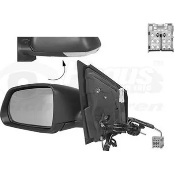 Auto zrcátko Vnější zpětné zrcátko VAN WEZEL 5828803