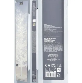 Vánoční dekorace LED bílý stromeček borovice 120 cm