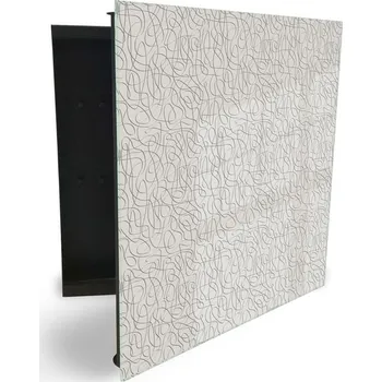 Skříňka na klíč Glasdekor skříňka na klíče - zakroucený vzor abstrakce Otevírání: Levé, Barva skříňky: Bílá