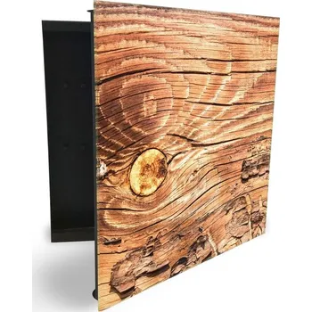 Skříňka na klíč Glasdekor skříňka na klíče - staré rozpraskané dřevo Otevírání: Pravé, Barva skříňky: Bílá