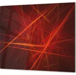 Glasdekor Ochranná deska červený abstraktní vzor Rozměr V/Š: 40x40 cm, Lepení na zeď: Bez lepení na zeď