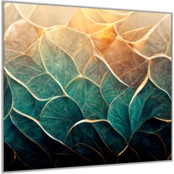 Kuchyňská linka Glasdekor Sklo do kuchyně květinové mramorové textury Rozměry skla do kuchyně: 60 x 60 cm