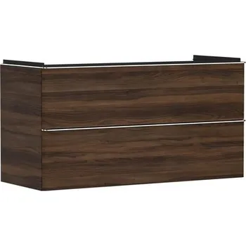 Koupelnový nábytek Skříňka pod umyvadlo bez umyvadla Hansgrohe Xelu Q 118x62,5x47,5 cm tmavý ořech 54038000