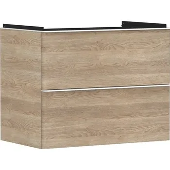 Koupelnový nábytek Skříňka pod umyvadlo bez umyvadla Hansgrohe Xelu Q 78x62,5x47,5 cm přírodní dub 54029700