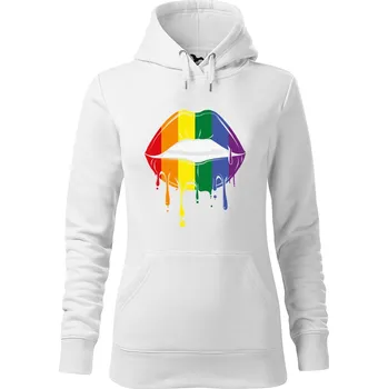 Dámská mikina DOBRÝ TRIKO Dámská mikina s potiskem Pride ústa Velikost dámské mikiny: XS, Barva: Bílá