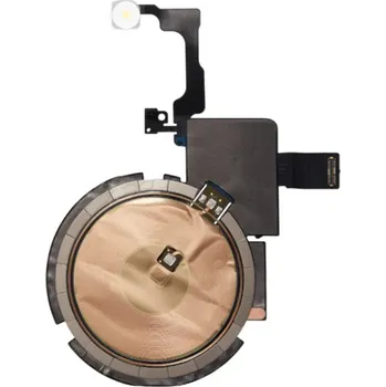 Náhradní cívka k bezdrátovému nabíjení s NFC čipem, bleskem a mikrofonem pro iPhone 15 Pro Max - bílý titan