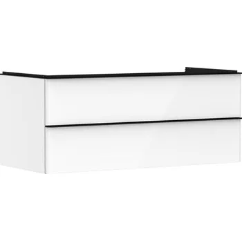 Koupelnový nábytek Skříňka pod umyvadlo pod desku Hansgrohe Xelu Q 118x49,5x55 cm bílá lesklá 54082670