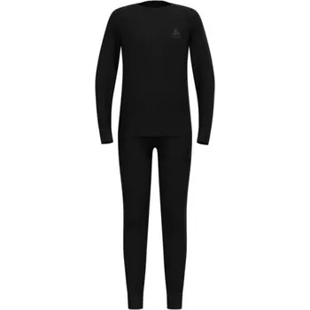 Dětské termo spodní prádlo Odlo Set dlouhé spodní prádlo MERINO 200 KIDS velikost 152cm Black NEUPLATŇUJE SE
