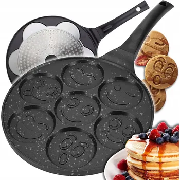 Pánev PÁNEV NA PALAČINKY, LÍVANCE, VEJCE - VESELÉ SMAJLÍCI - INDUKCE 26,8 cm