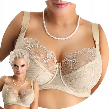 Podprsenka Nessa Selena N500 béžová vyšívaná Podprsenka s měkkými košíčky 95J SOFT