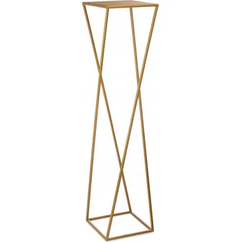 Květináč Žlutý kovový Květináč HowHomely 24 cm x 24 x 100 cm