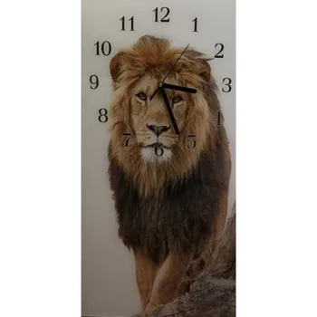 Hodiny Glasdekor Nástěnné hodiny lev 30x60cm Materiál: plexi