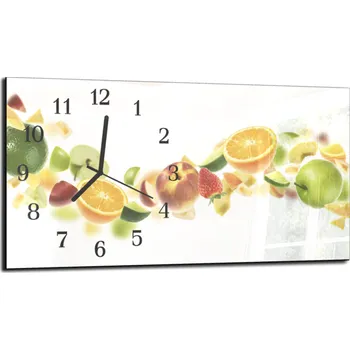 Hodiny Glasdekor Nástěnné hodiny vlna ovoce Materiál: plexi