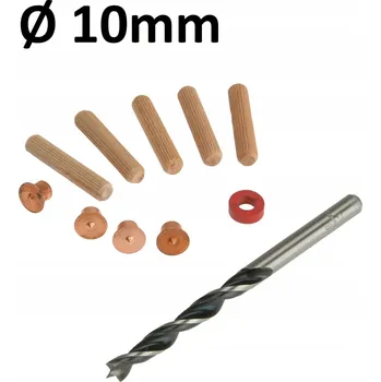 Vrták CRAFTOMAT Truhlářská sada kolíky + vrták 10mm