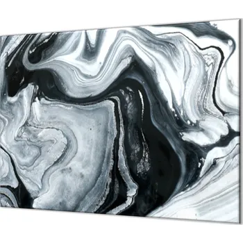 Příslušenství pro sporák Glasdekor Ochranná deska pro sporák černobílý mramor Rozměr V/Š: 40x60 cm, Lepení na zeď: Bez lepení na zeď