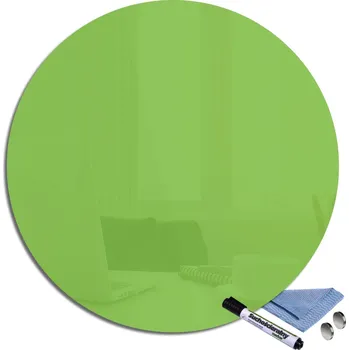 Kancelářský nábytek Glasdekor Magnetická skleněná tabule pr.60cm Barva: Limetkově zelená, Rozměr V/Š: pr. 60cm