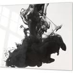 Glasdekor Ochranná deska černý dým bílé pozadí Rozměr V/Š: 52x60 cm, Lepení na zeď: Bez lepení na zeď