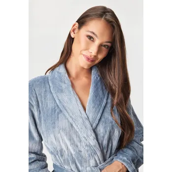Dámský župan Hřejivý župan Moreno Blue dlouhý