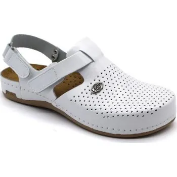 Zdravotnický oděv Leon 951 Dámská pracovní celokožená zdravotní obuv Barva: Bílá, Velikost: 40