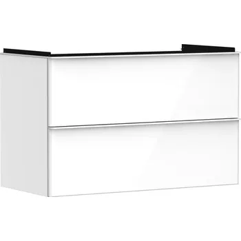 Koupelnový nábytek Skříňka pod umyvadlo bez umyvadla Hansgrohe Xelu Q 98x62,5x47,5 cm bílá lesklá 54031700