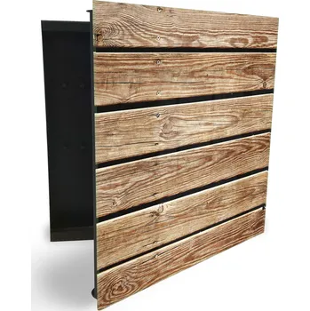 Skříňka na klíč Glasdekor skříňka na klíče - staré rustikální dřevo Otevírání: Pravé, Barva skříňky: Bílá