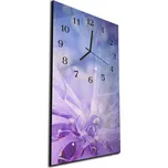 Glasdekor Nástěnné hodiny 30x60cm abstraktní detail fialového květu Materiál: kalené sklo