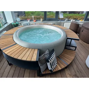 Vířivka VÍŘIVKA SOFTUB POSEIDON X Sky Tweed +Teakové obložení New Miami