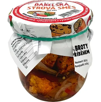 Dobroty s příběhem Nakládáná Ďábelská Sýrová Směs Piri-Piri 395g