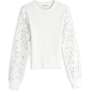 Dámské oblečení GATE Pulovr s krajkovými rukávy 40 625-0984/10